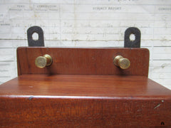 Restored Antique Wood & Brass Electric Doorbell - 12 volts