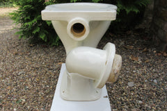 Antique 1800s High Level White Slip Earthenware Toilet - "The Kingston"