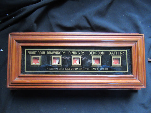 Antique Victorian 5 Room Butler's / Servant's Indicator Signal Box - Liscard Wirral