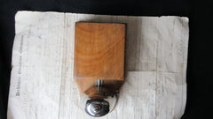 Restored Art Deco Wood & Chrome Electric Conical Doorbell - 3-5 volts
