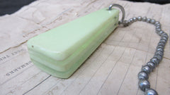 Vintage Green Lucite High Level Toilet Cistern and Chain Pull