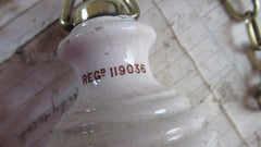 Antique Ceramic & Brass High Level Toilet Cistern Pull - 1889