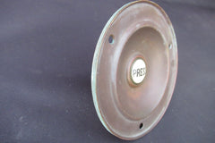 Very Grand Antique Brass Electric Door Bell Push - 6"