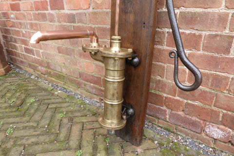 Restored Antique Cast Iron & Brass Working Water Hand Pump
