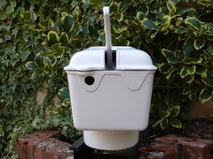 "Clarke & Wyver, Canterbury" - Restored White Antique Cast Iron High Level Toilet Cistern