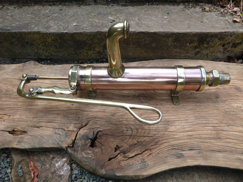 Vintage Dutch Brass and Copper Water Hand Pump - Wigo