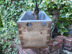 Restored Wood & Brass High Level Toilet Cistern "Harriap" - Antique Pine