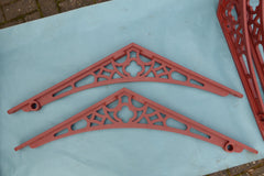 3 Pairs Huge Antique Cast Iron Apex / Roof Brackets - Conservatory, Porch, Greenhouse