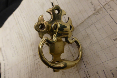 Antique Gothic Cross Brass Mechanical Door Bell Pull