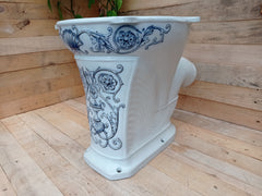 DISPLAY ONLY - Darrah's Patent - Floral Victorian High Level Throne Toilet 1893