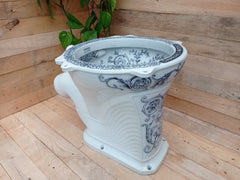 DISPLAY ONLY - Darrah's Patent - Floral Victorian High Level Throne Toilet 1893