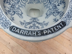 DISPLAY ONLY - Darrah's Patent - Floral Victorian High Level Throne Toilet 1893