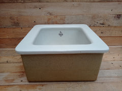 Royal Doulton Cane & White Stoneware Sink