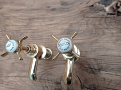 Samuel Heath - Antique Reclaimed Refurbished Brass Sink Taps