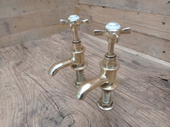 Samuel Heath - Antique Reclaimed Refurbished Brass Sink Taps