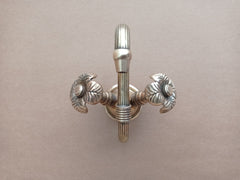 Herbeau Wall mounted small mixer Trèfle  Reclaimed Refurbished Brass Sink Taps