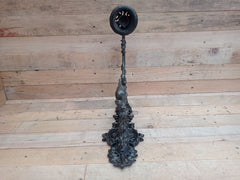 Restored Gothic Cast Iron Wall Candle Holder - Greenman Warrior & Horse sconce