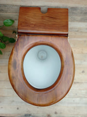 Antique Standard Open Wooden Toilet Seat