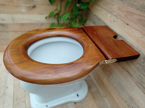 Antique Standard Open Wooden Toilet Seat