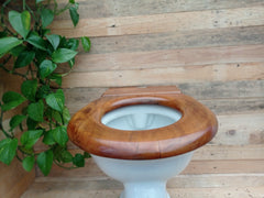 Antique Standard Open Wooden Toilet Seat