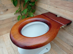 Antique Standard Open Mahogany Toilet Seat