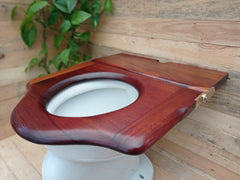 Antique Wooden High Level Throne Toilet Seat