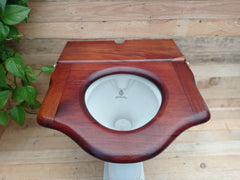 Antique Wooden High Level Throne Toilet Seat