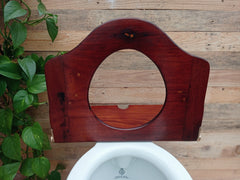 Antique Wooden High Level Throne Toilet Seat