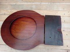 Antique High Level Mahogany Wooden Toilet Seat + Lid