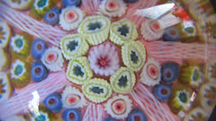 Vintage Strathearn Millefiori Glass Paperweight Door Handle - pinl/mustard (7}