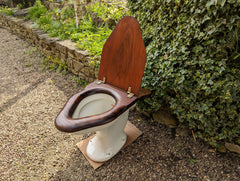 "FERGUSLIE" - Antique High Level Toilet + Seat