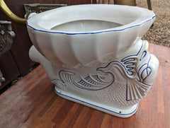 Vintage Dolphin Shell Johns Armitage Toilet, Seat, Cistern Set