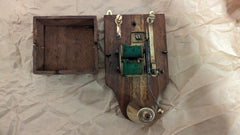 Antique Wood & Brass Electric Conical Doorbell - 3-6 volts