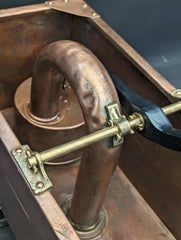 Restored Copper High Level Toilet Cistern Brass & Copper