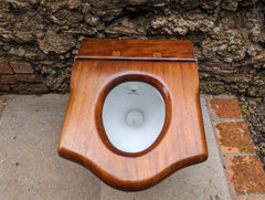 Antique Mahogany High Level Throne Toilet Seat