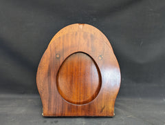 Antique Mahogany High Level Standard Toilet Seat with Lid - Round