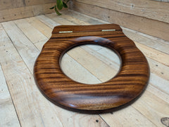 Antique Mahogany High Level Throne Toilet Seat (1)