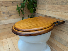 Antique Wooden High Level Standard Toilet Seat with Lid