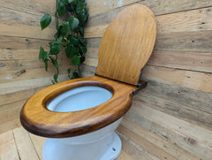 Antique Wooden High Level Standard Toilet Seat with Lid