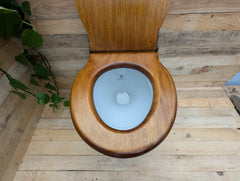 Antique Wooden High Level Standard Toilet Seat with Lid