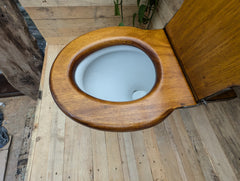 Antique Wooden High Level Standard Toilet Seat with Lid