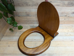 Antique Wooden High Level Standard Toilet Seat with Lid