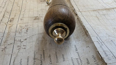 Large Antique Wood and Brass High Level Toilet Cistern Pull (22)