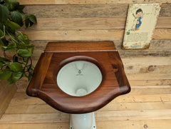 Antique Wooden High Level Throne Toilet Seat (6)