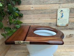 Antique Wooden High Level Throne Toilet Seat (6)