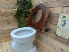 Antique Wooden High Level Throne Toilet Seat (6)