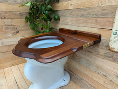 Antique Wooden High Level Throne Toilet Seat (7)