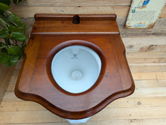 Antique Wooden High Level Throne Toilet Seat (7)