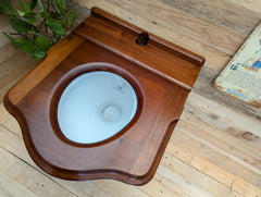 Antique Wooden High Level Throne Toilet Seat (7)