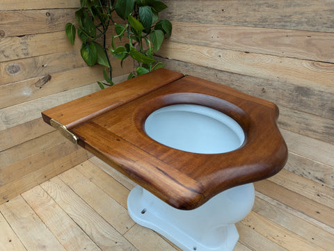 Antique Wooden High Level Throne Toilet Seat (8)